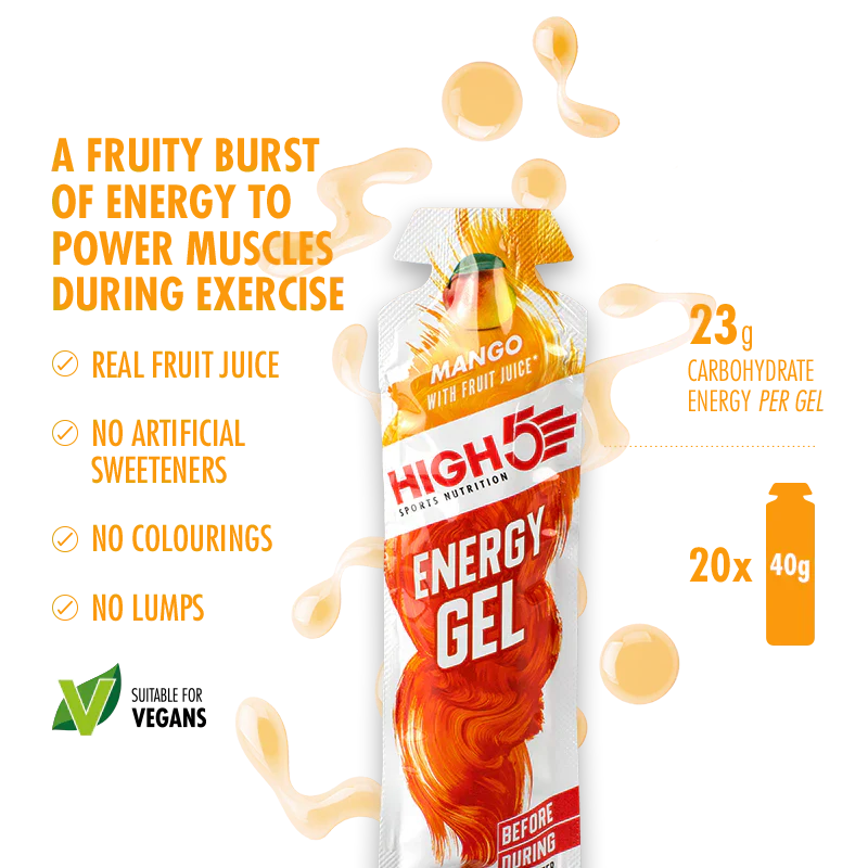 High5 Energy gel blandade smaker box (20x40g)