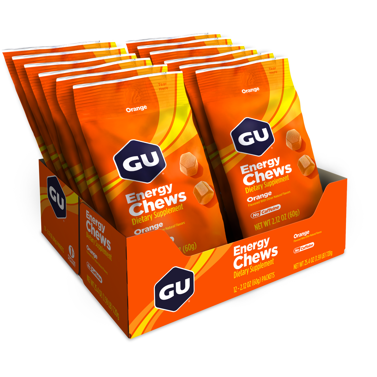 GU Energy Chews Orange (12 x 60 g)