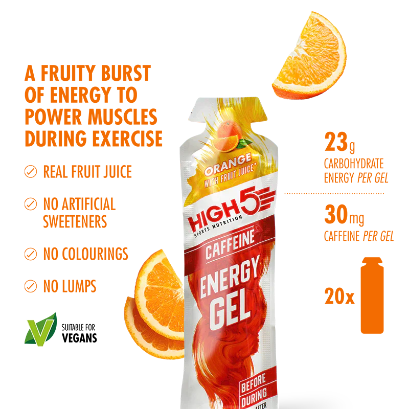 High5 Energy Gel Koffein Orange 40 g