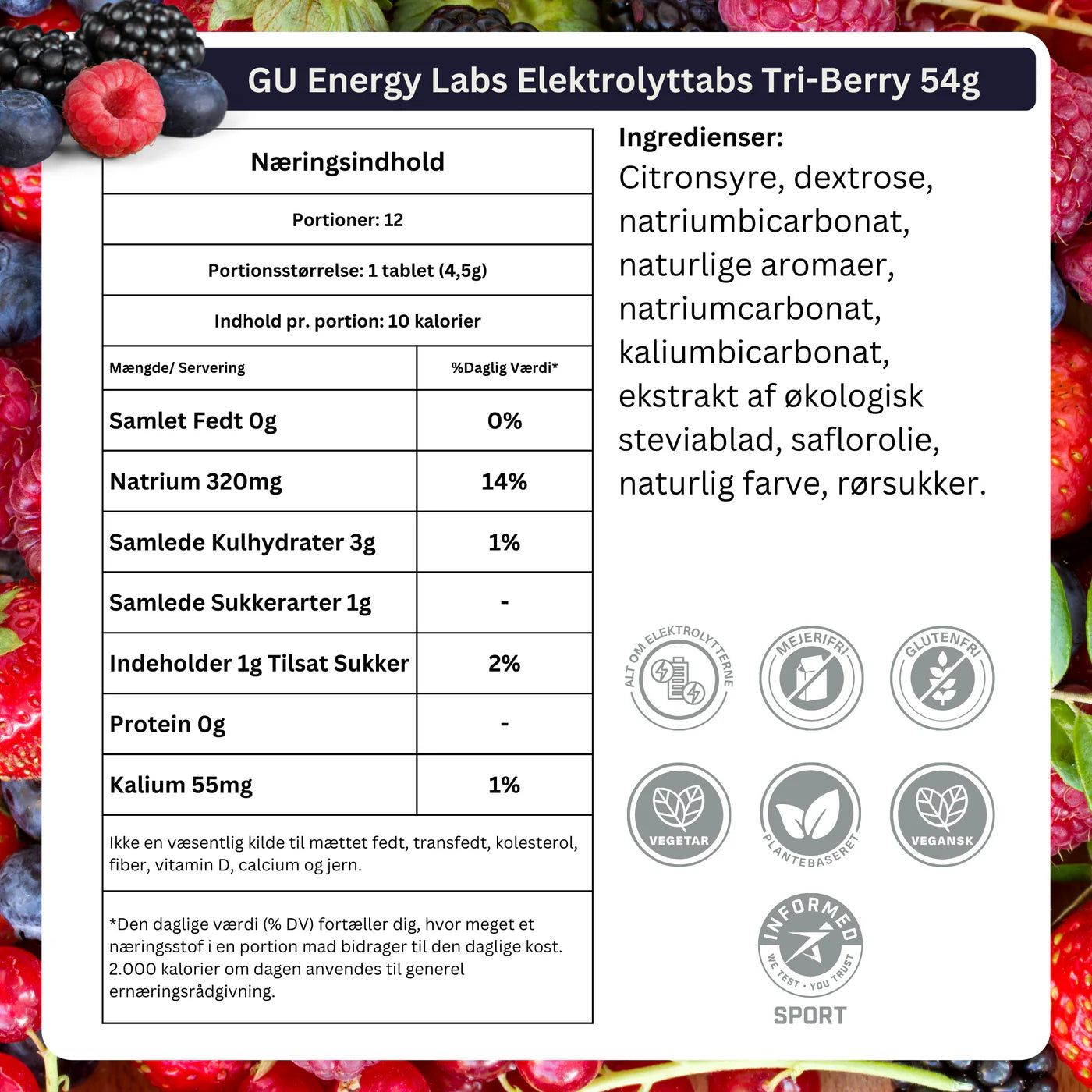 GU Energy Electrolyte Loss Tri-Berry (8x56g)