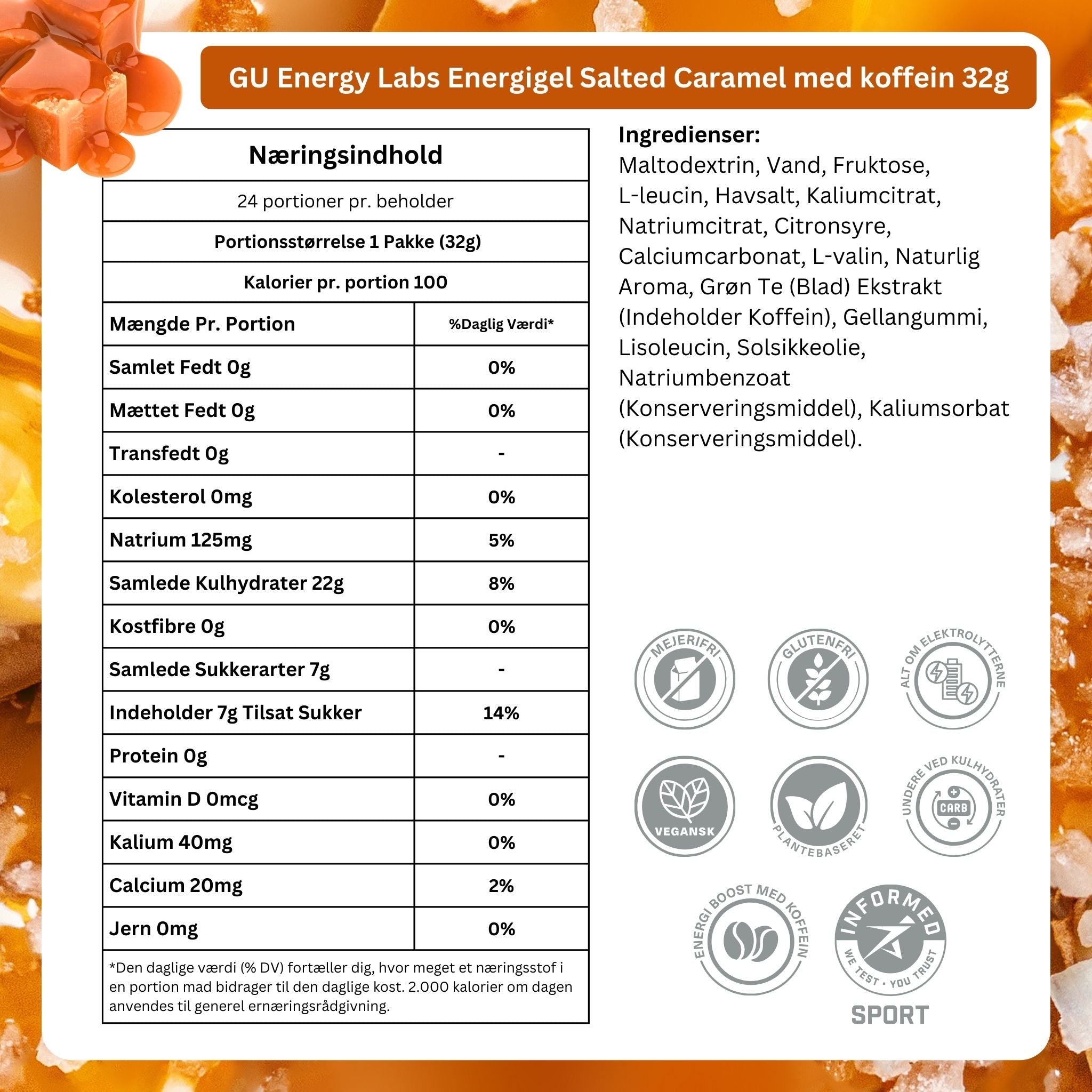 GU Energy Energy Gel Salted Caramel with Koffein 288x32g MASTER