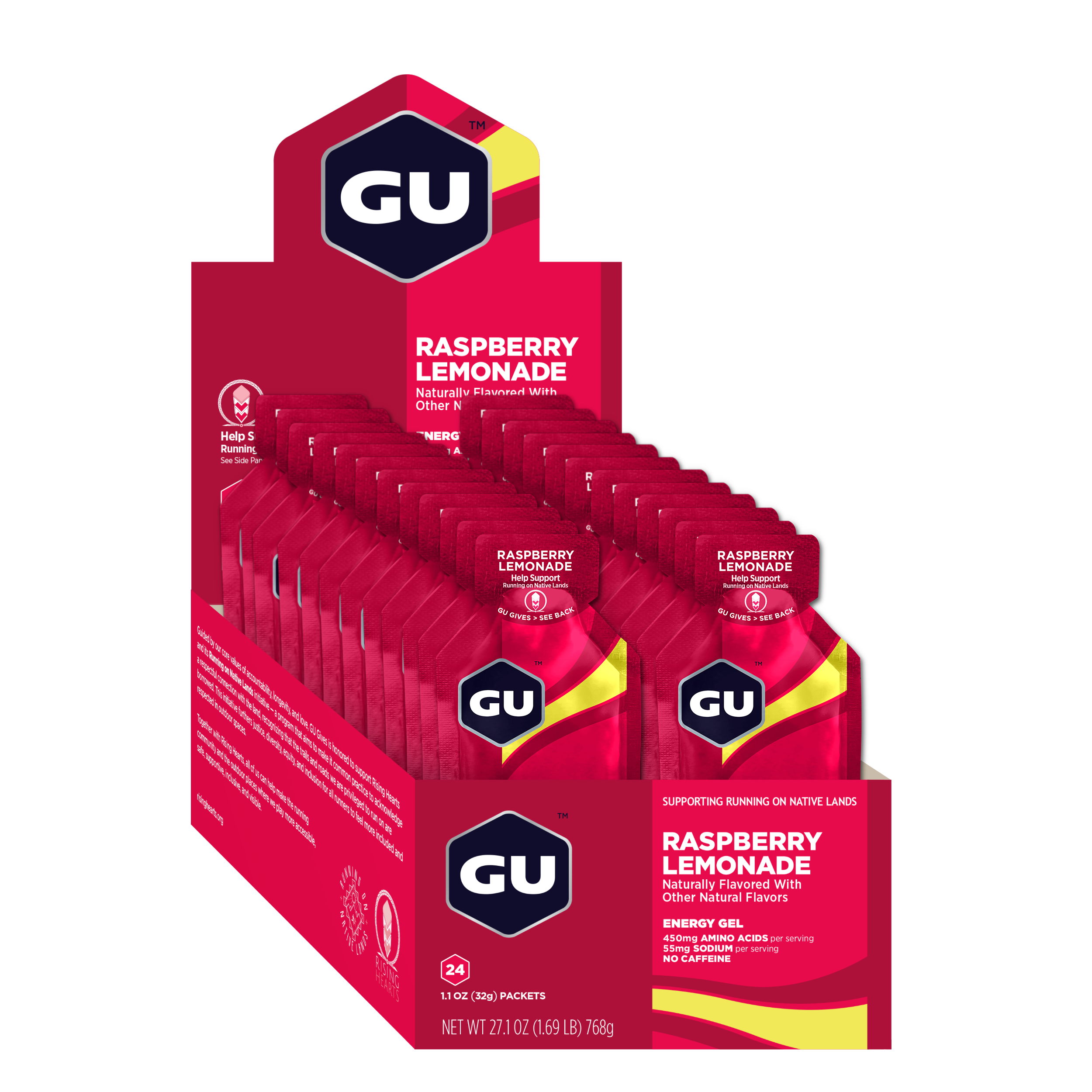 GU Energy Energigel Raspberry Lemonade (24 x 32 g)