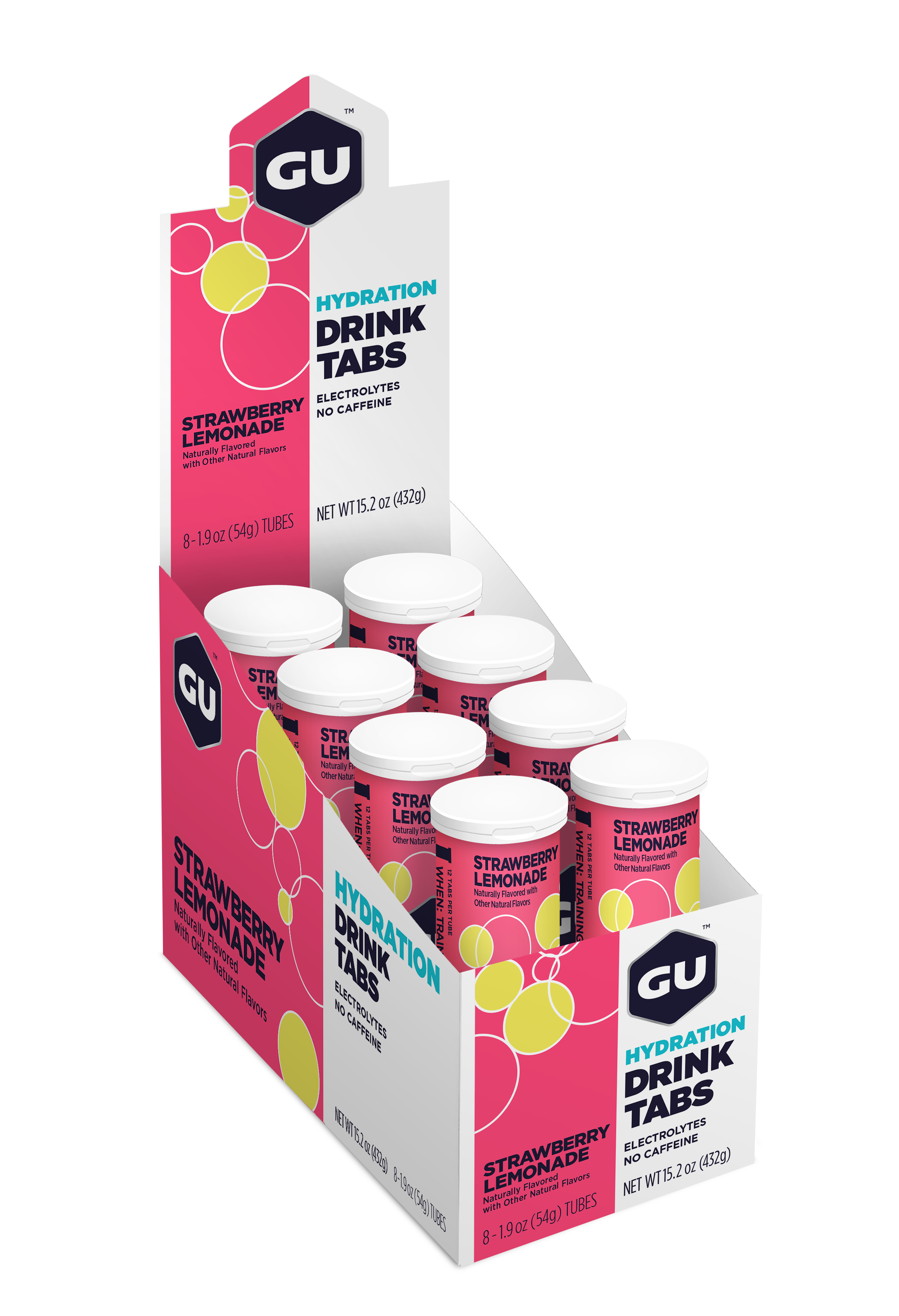 GU Energy Electrolyte tabs Strawberry Lemonade (8 x 12 tabs)