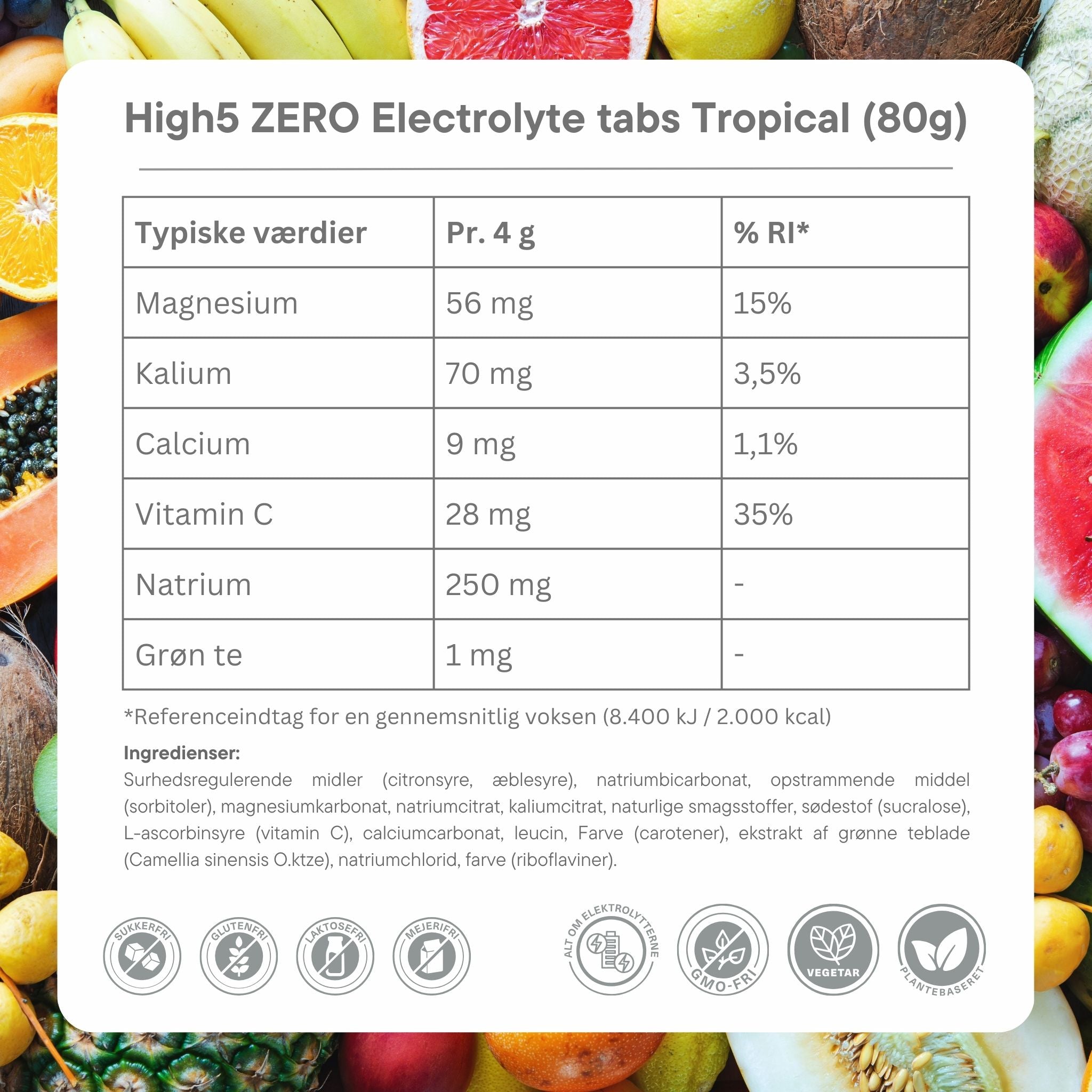 High5 Electrolyte tabs ZERO Tropical (8x20 tabs)