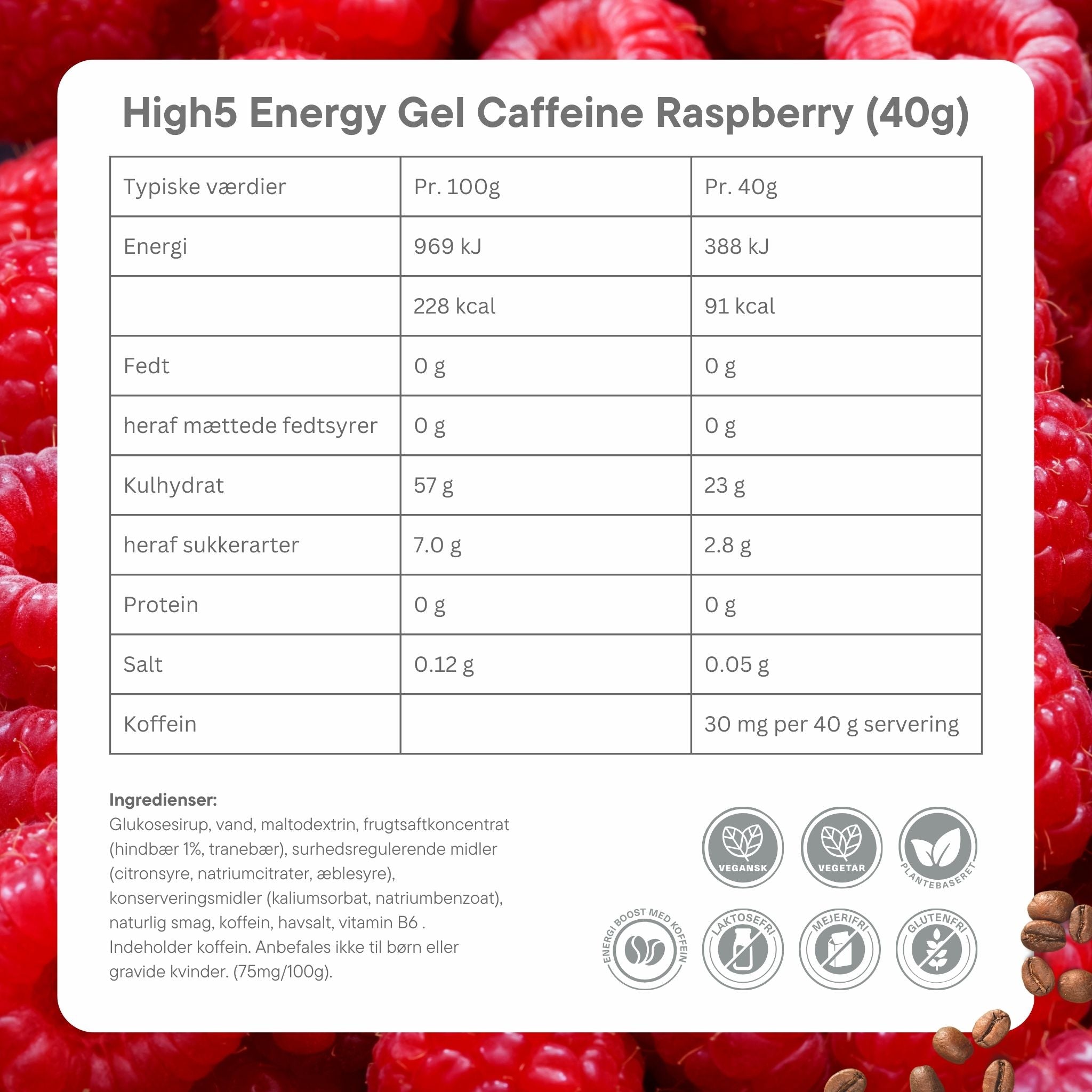 High5 Energy gel blandade smaker box (20x40g)