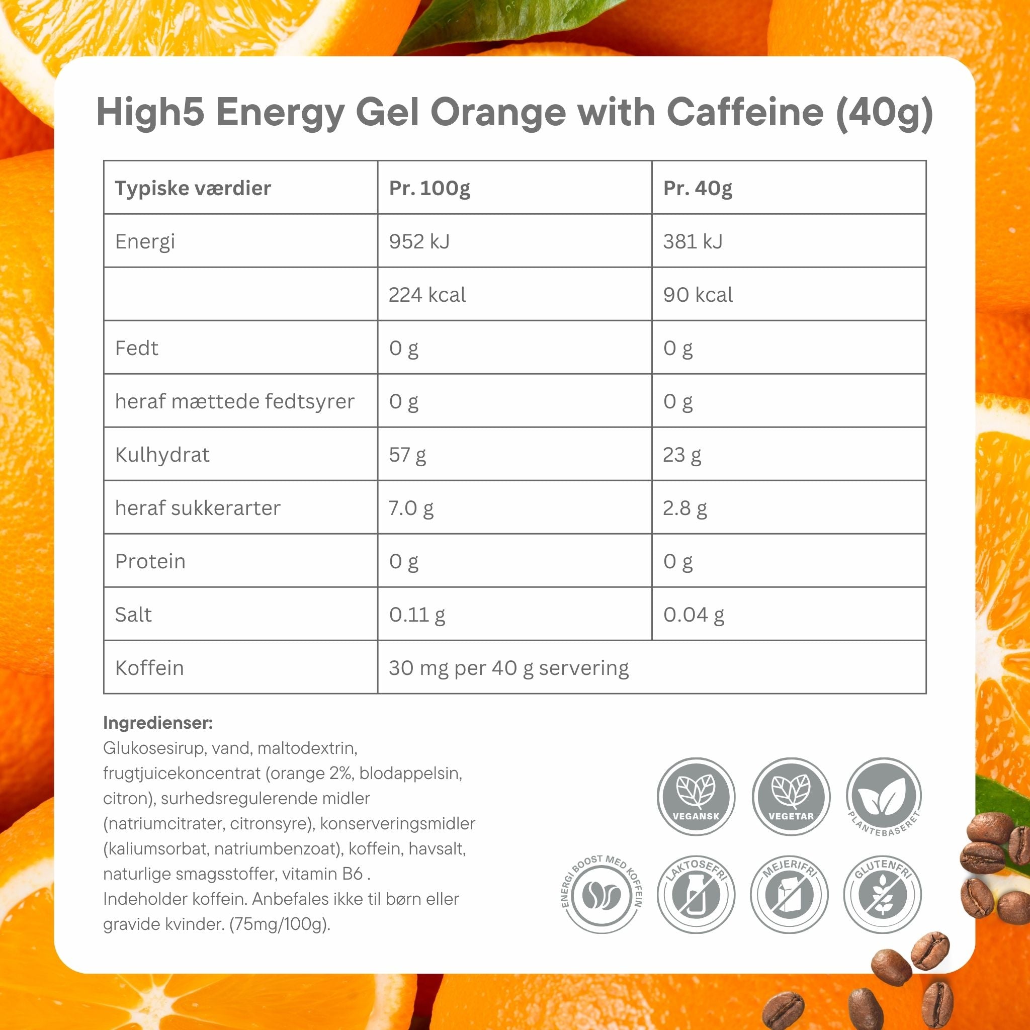 High5 Energy gel blandade smaker box (20x40g)