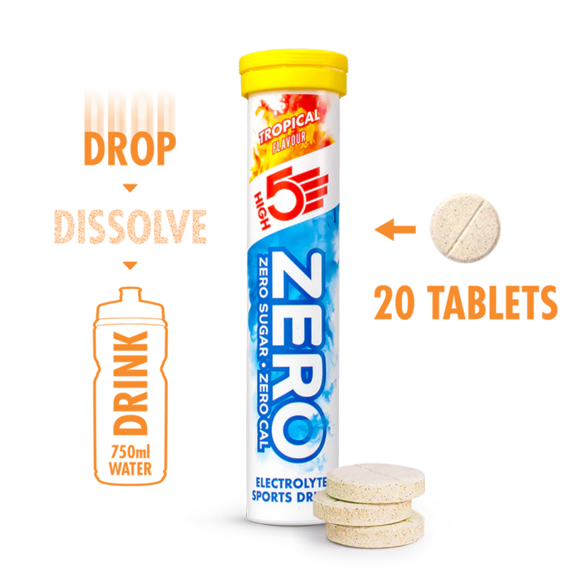 High5 Electrolyte tabs ZERO Tropical (8x20 tabs)