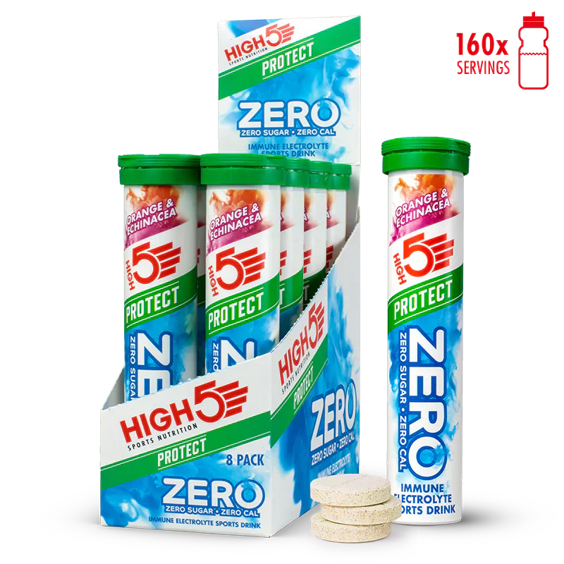 High5 Electrolyte tabs ZERO Protect Orange & Echinacea (8x20 tabs)