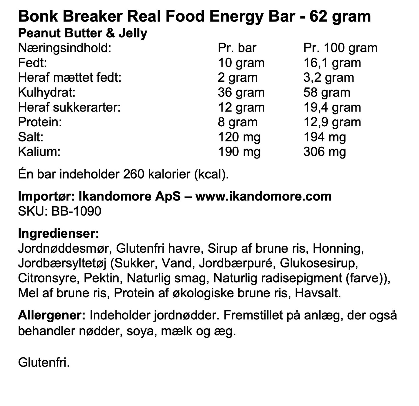 Energy Bar Bonk Breaker Peanut Butter & Jelly