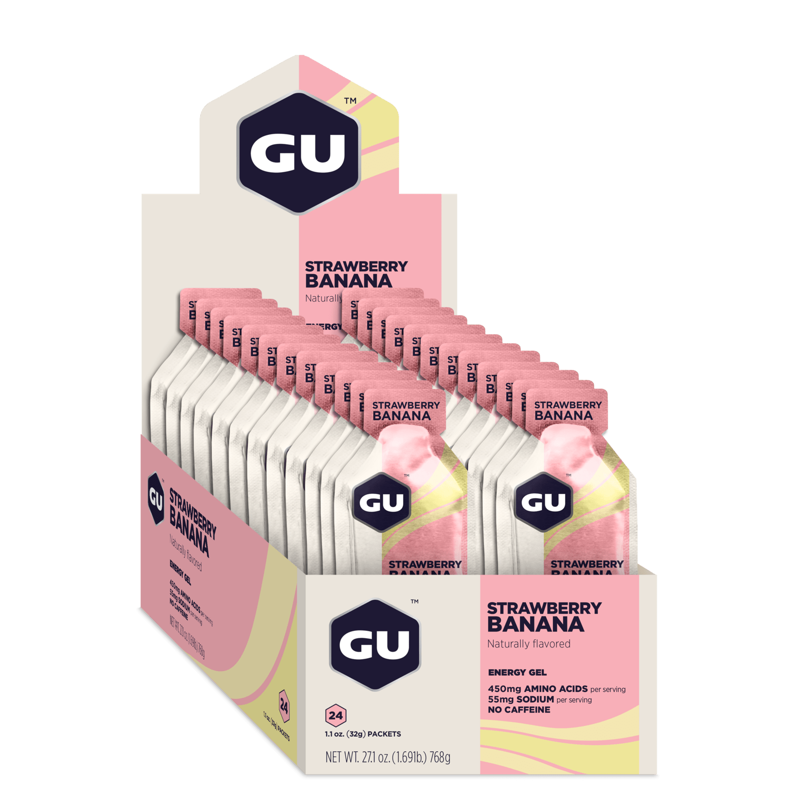 GU Energy Energigel Jordgubbsbanan (24 x 32 g)