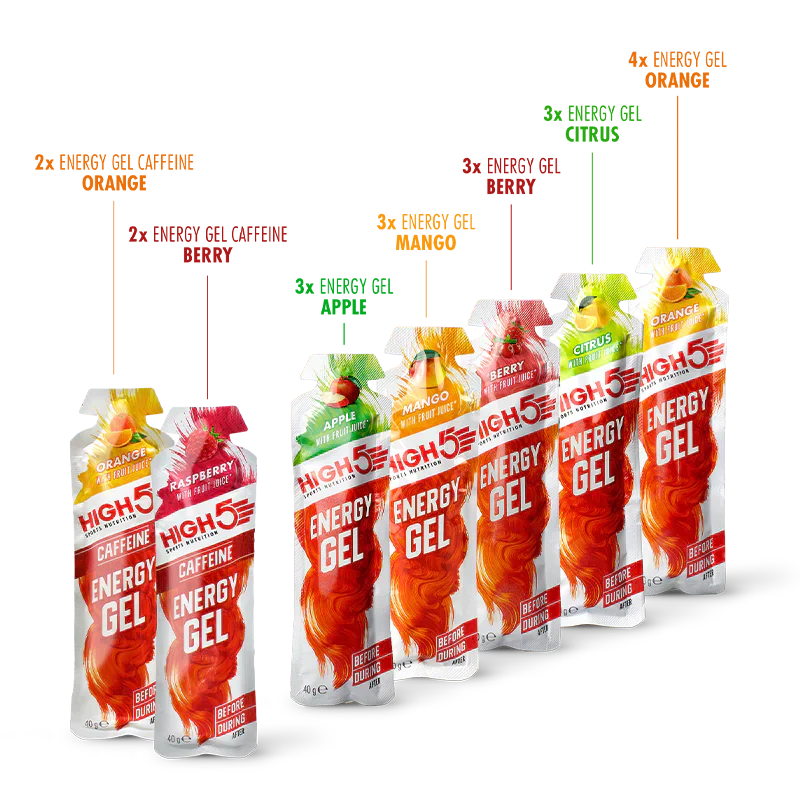 High5 Energy gel blandade smaker box (20x40g)