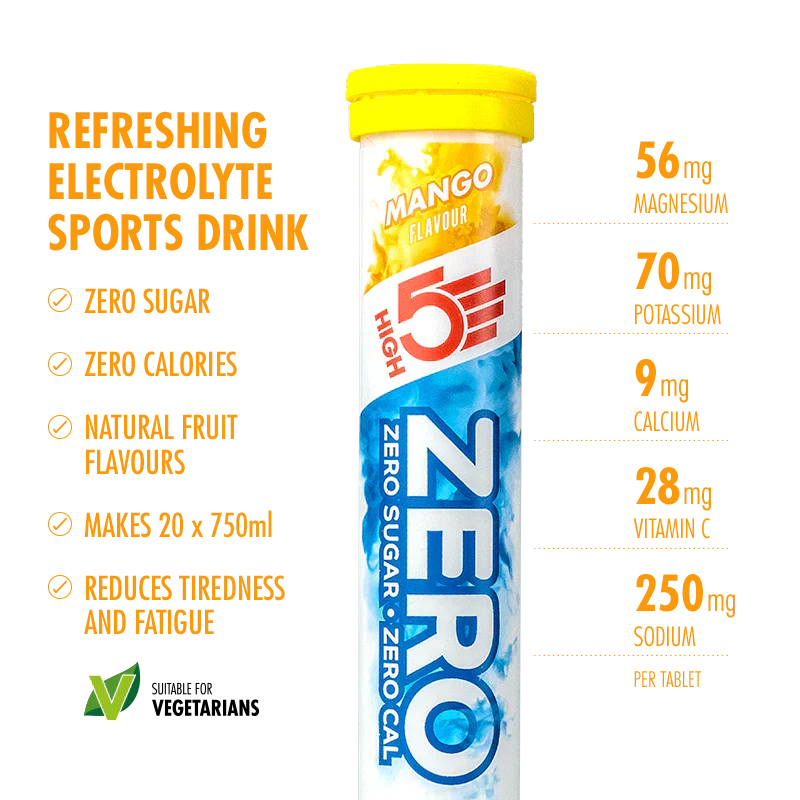 High5 Elektrolytflikar ZERO Mango (8x20 tabs)