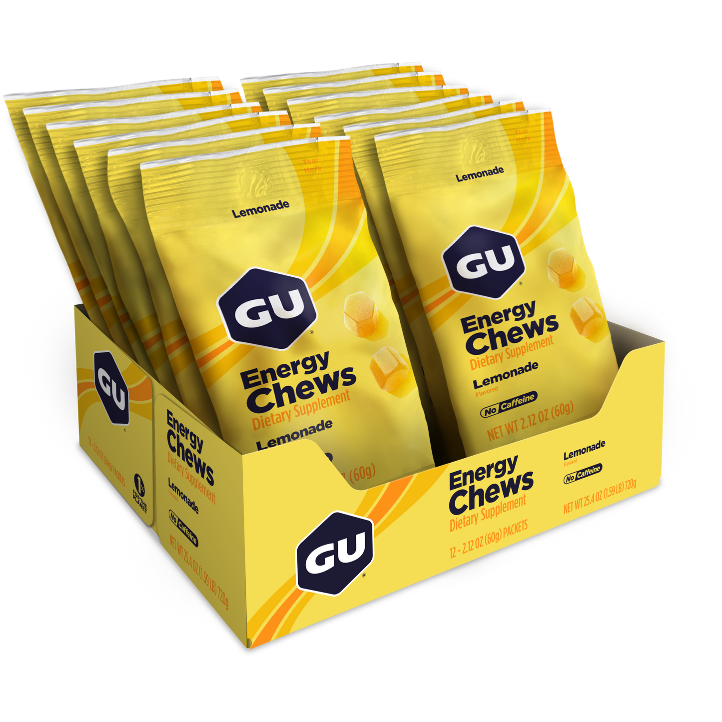 GU Energy Chews Lemonade (12 x 60 g)