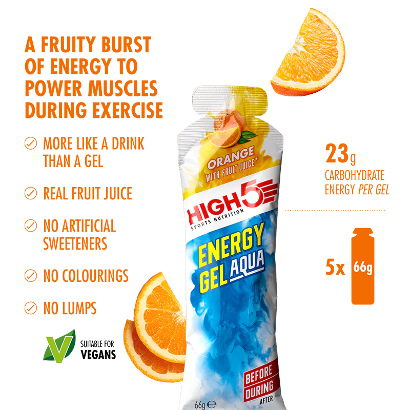 High5 Energigel Aqua Orange 5x66 g Datovare