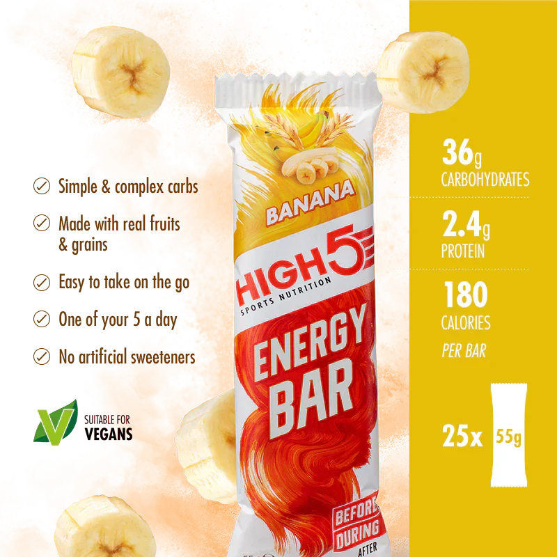 High5 Energy Bar Banana (12 x 55 g)