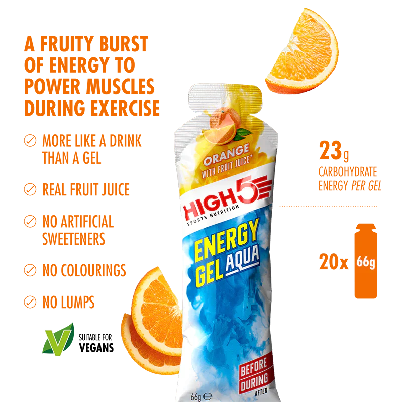 High5 Energigel Aqua Orange 66 g x 20 stk. Datovare
