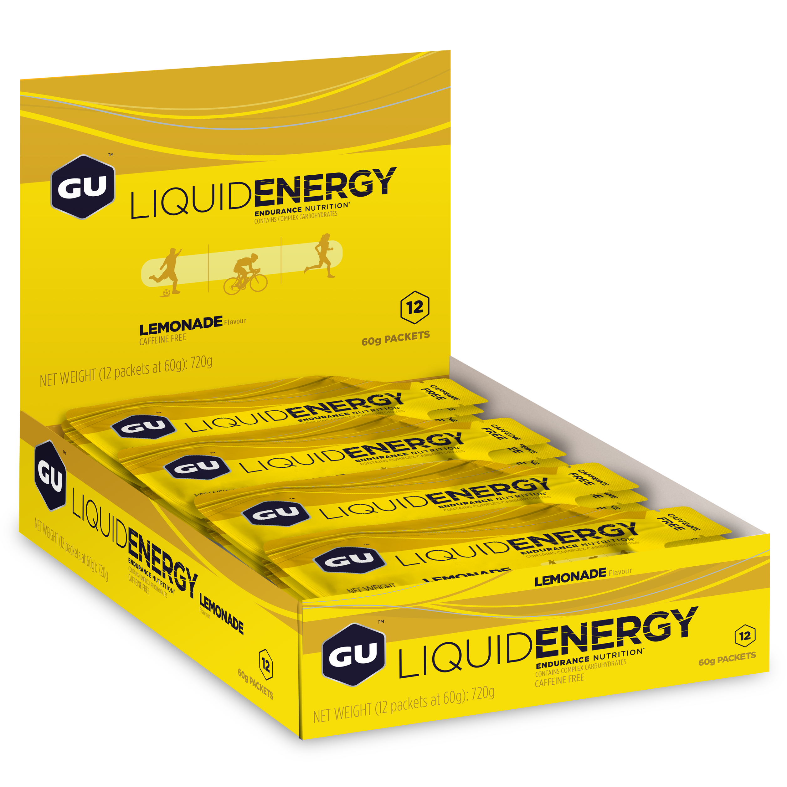 GU Energy Energigel flytande lemonad Isogel (12 x 60 g)