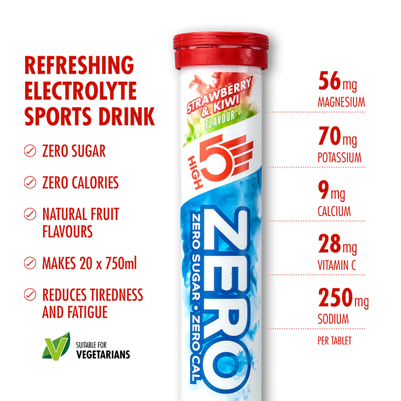 High5 Electrolyte tabs ZERO Strawberry &amp; Kiwi (8x20 tabs)