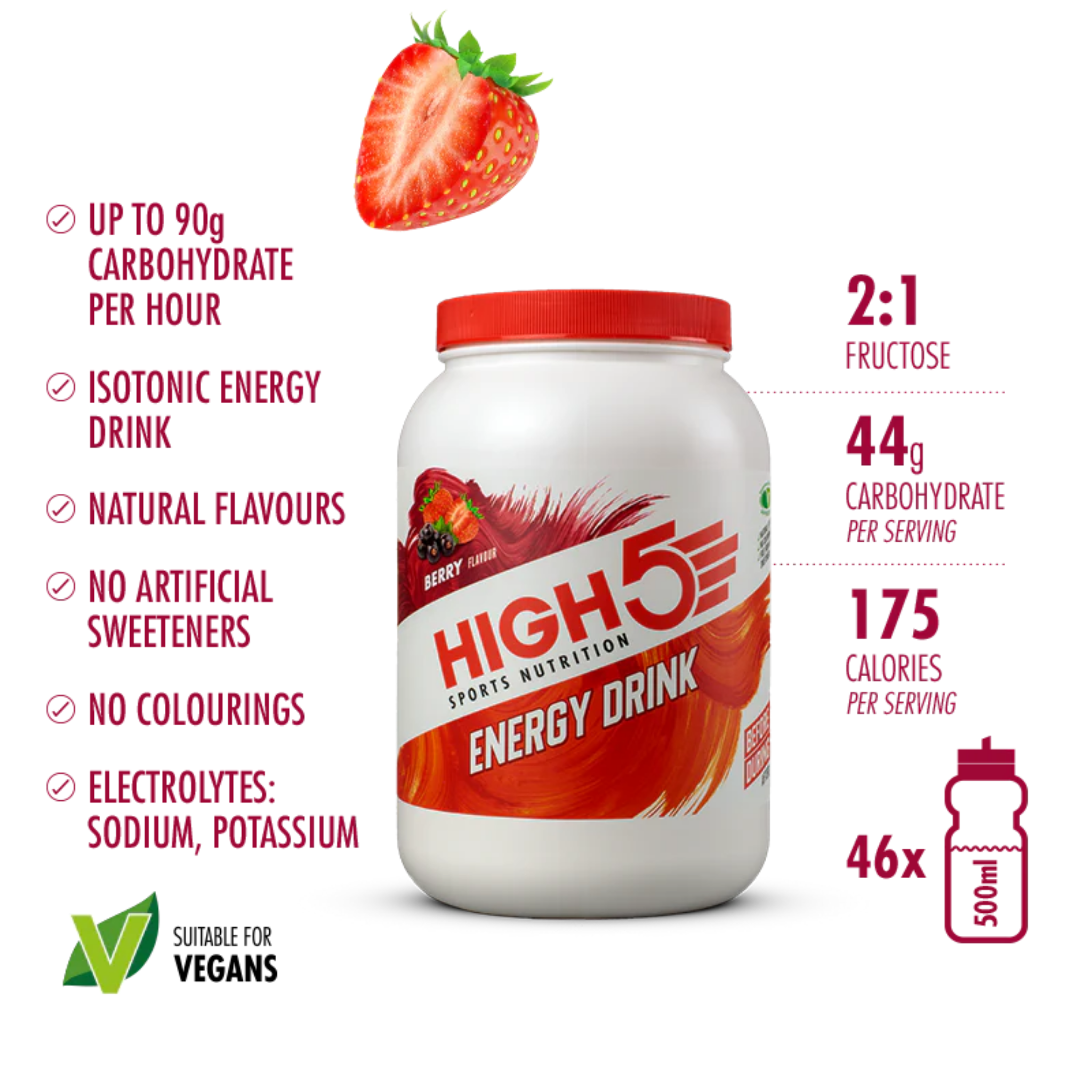 High5 Energy Drink Berry (2,2 kg)