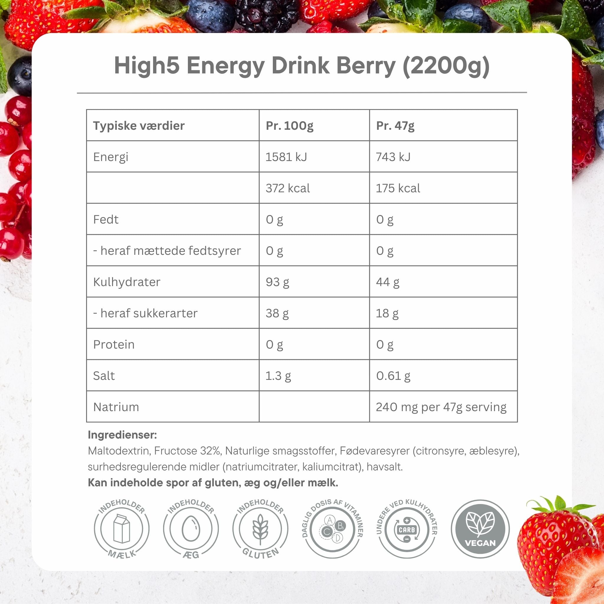 High5 Energy Drink Berry (2,2 kg)