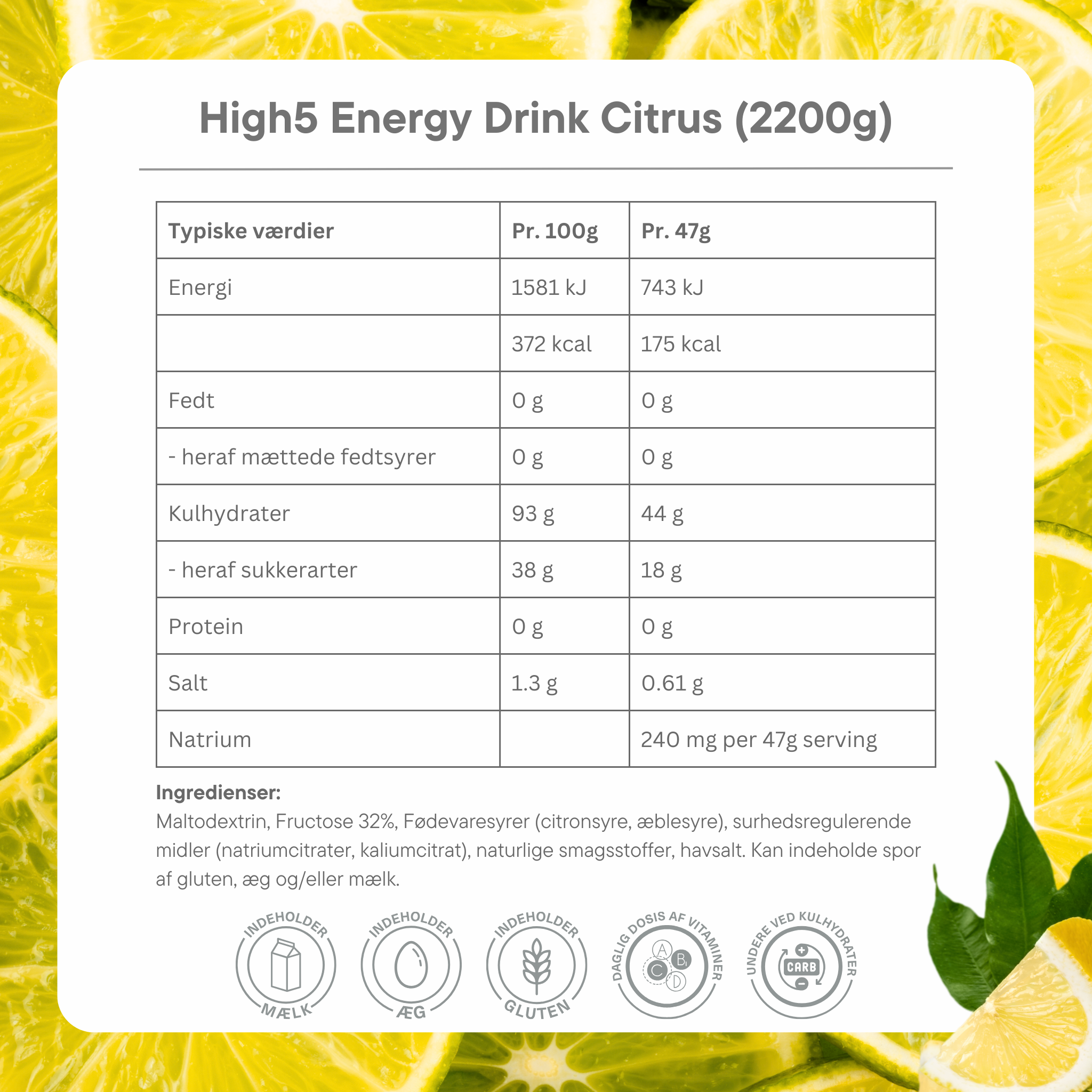 High5 Energidryck Citrus (2,2 kg)