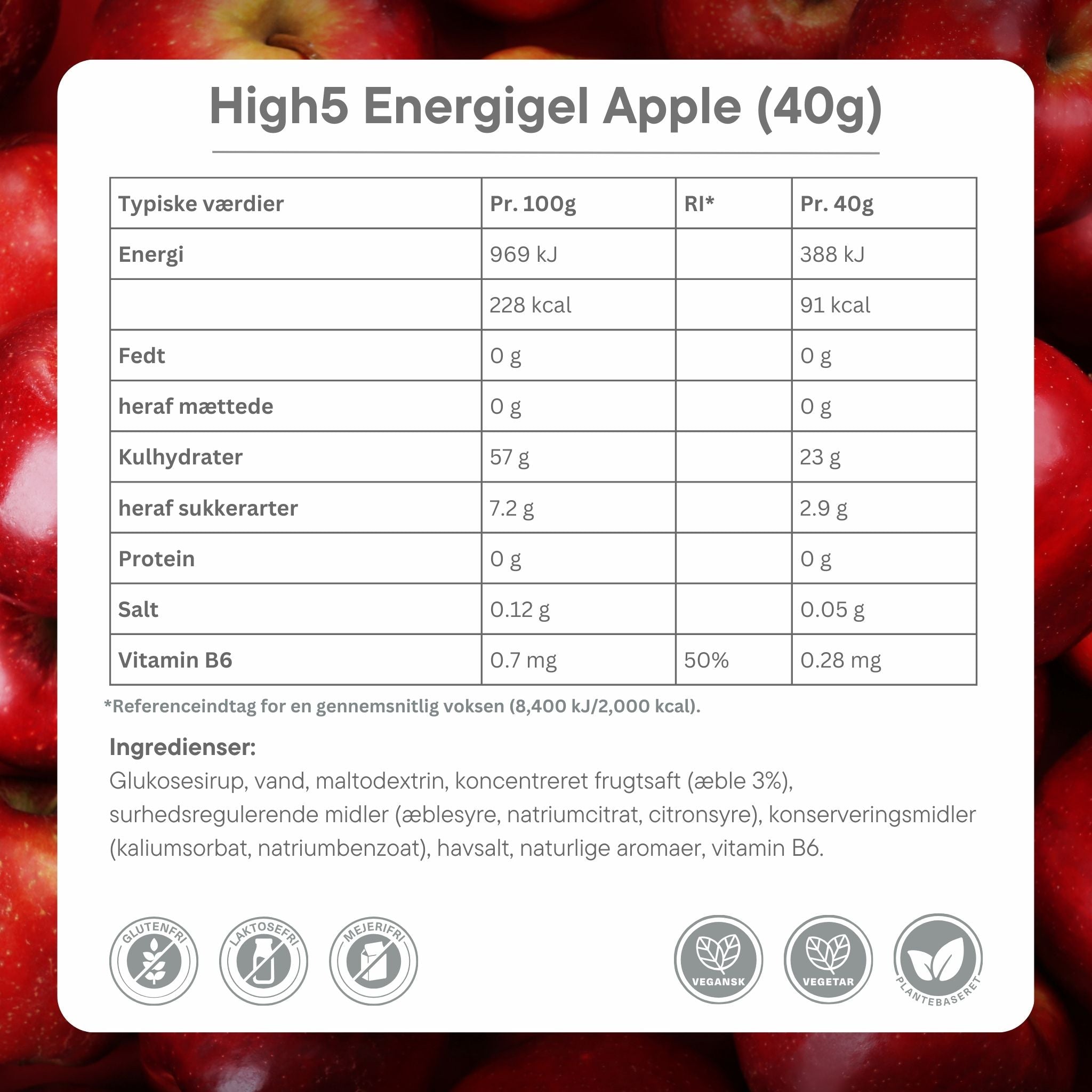High5 Energy gel blandade smaker box (20x40g)