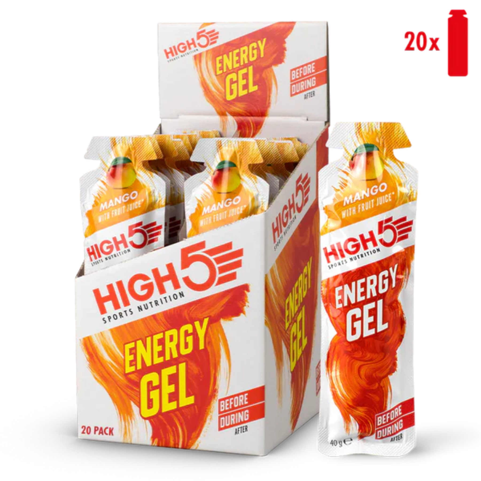 High5 Energy Gel Mango 40 gx 20 st.