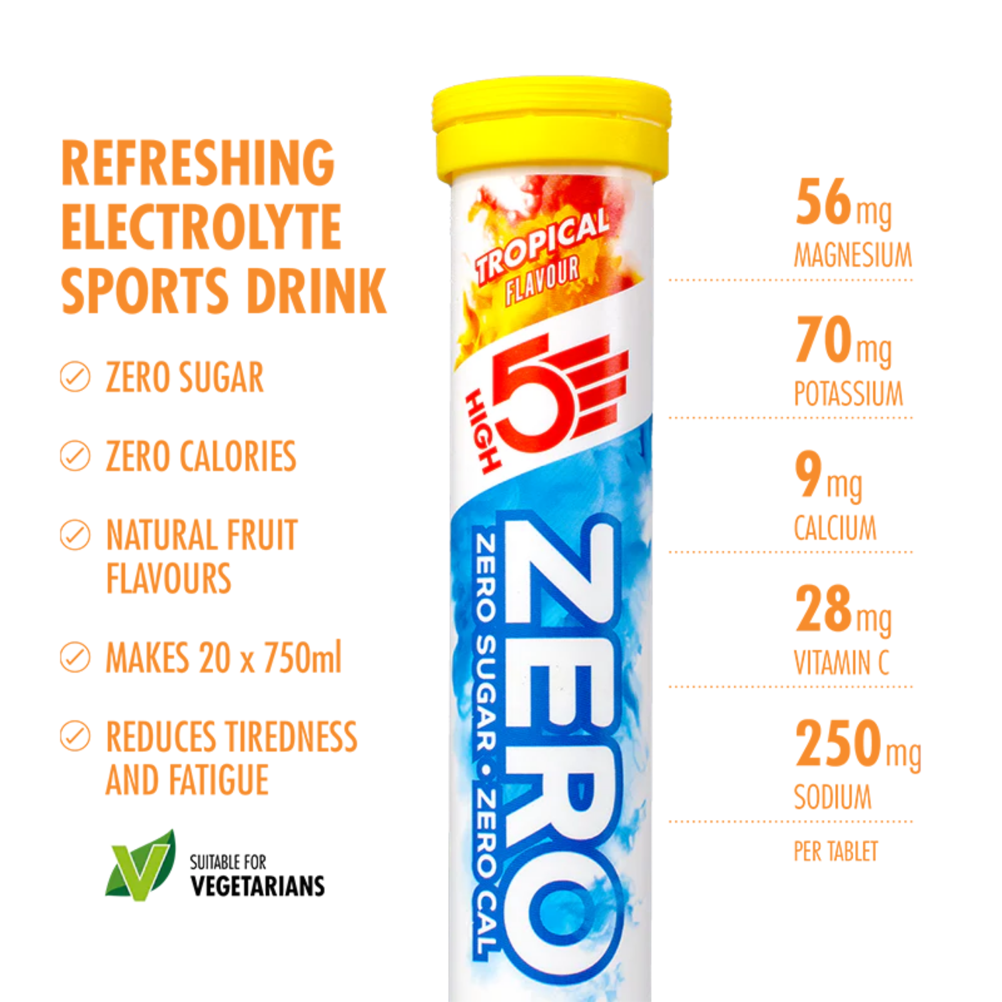 High5 Electrolyte tabs ZERO Tropical (8x20 tabs)