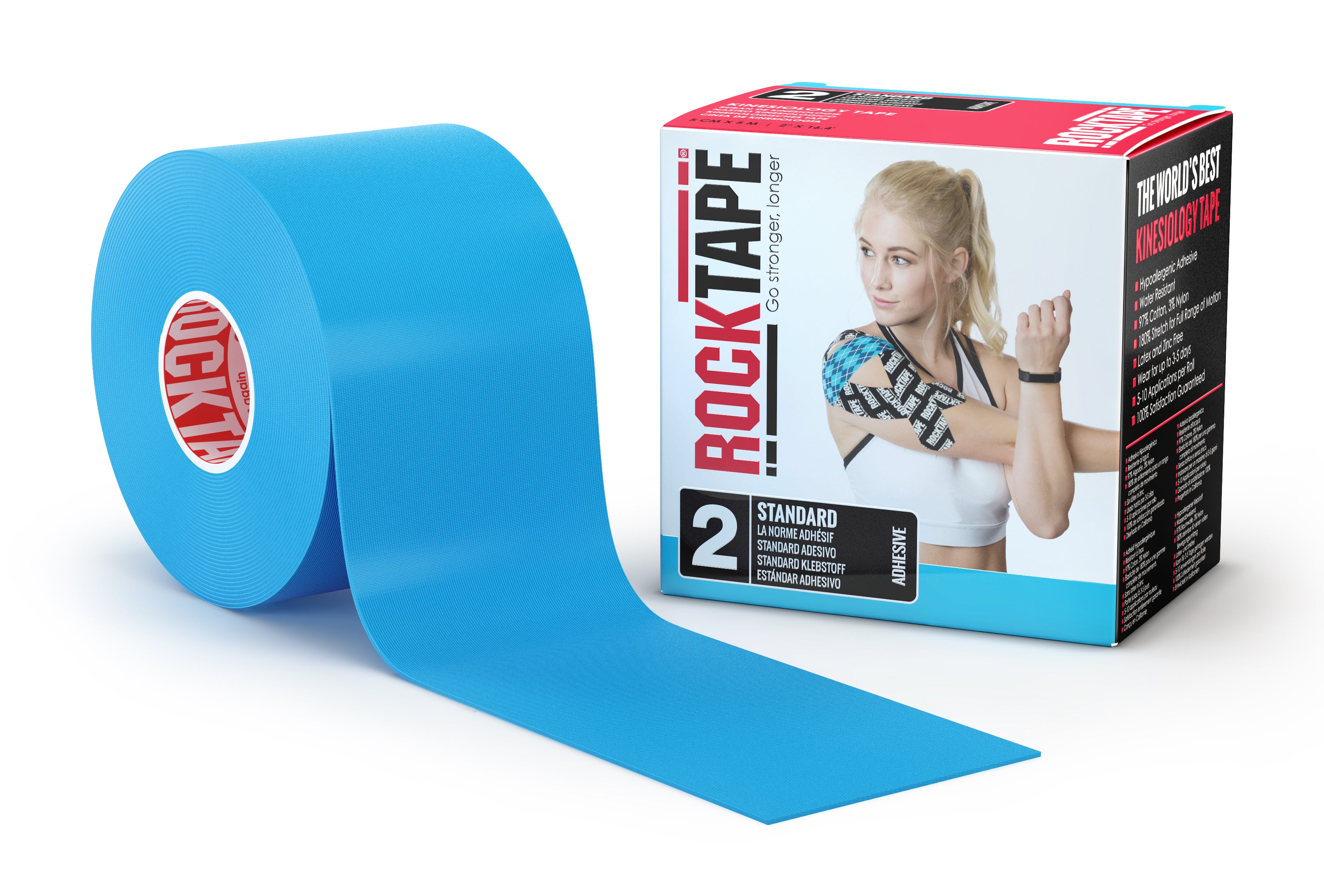 RockTape Kinesiologitejp 5cm x 5m Blå