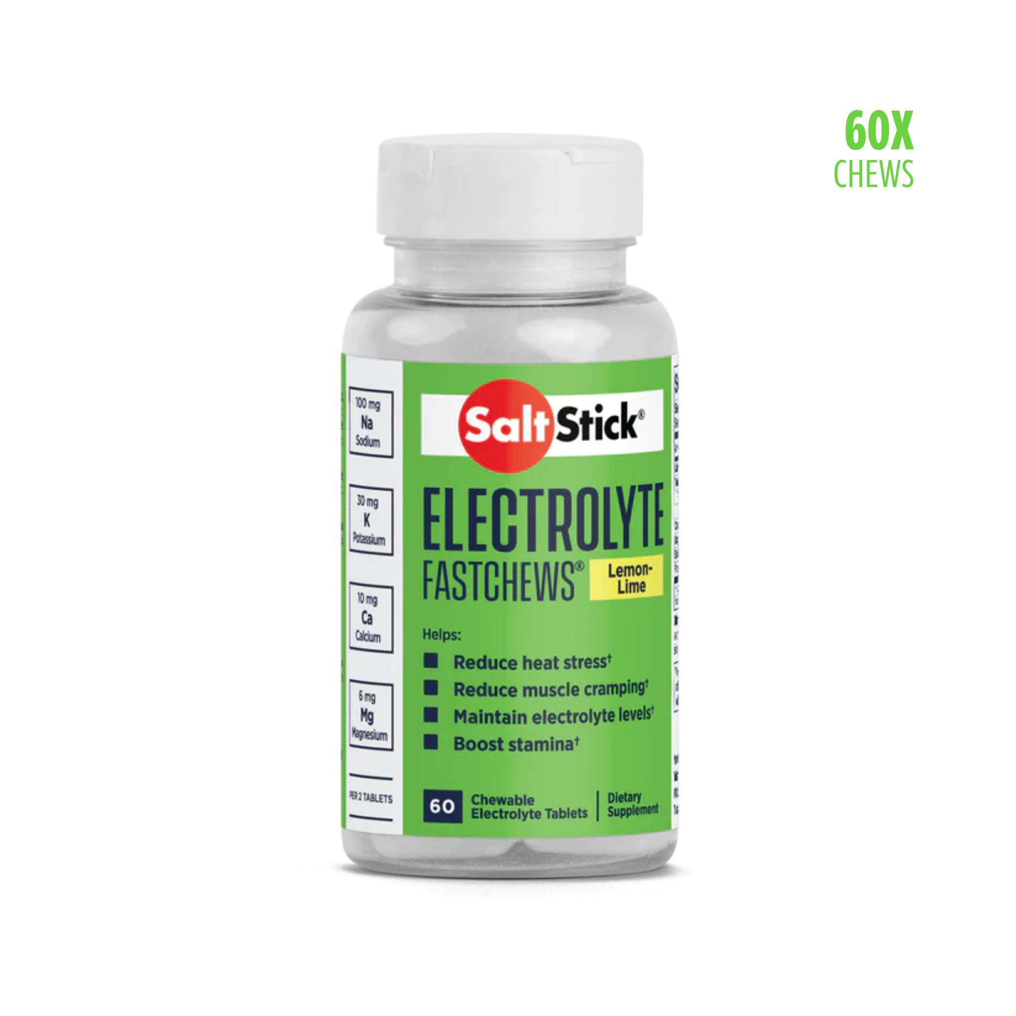 SaltStick Electrolyte Fastchews Lemon-Lime (60 tuggar)