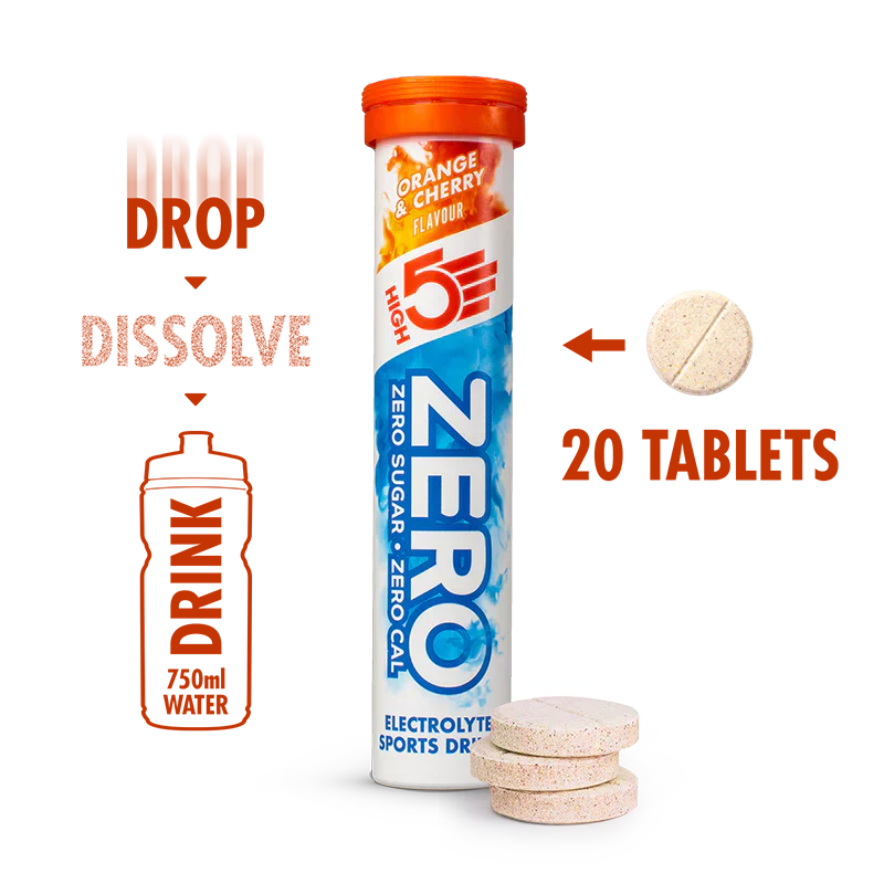 High5 ZERO Electrolyte tabs Orange &amp; Cherry (8x20 tabs)
