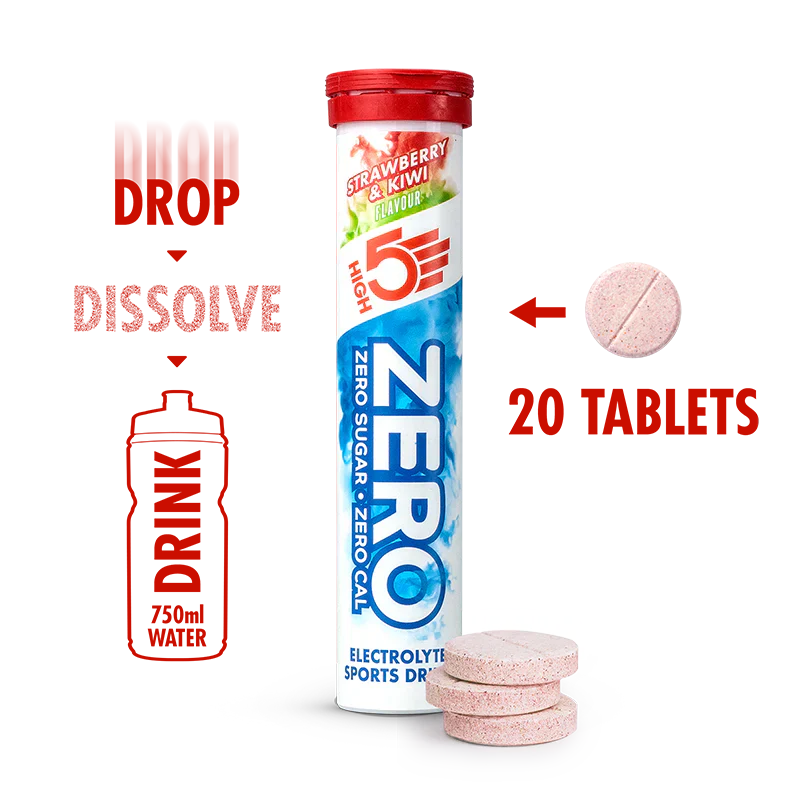 High5 Electrolyte tabs ZERO Strawberry &amp; Kiwi (8x20 tabs)