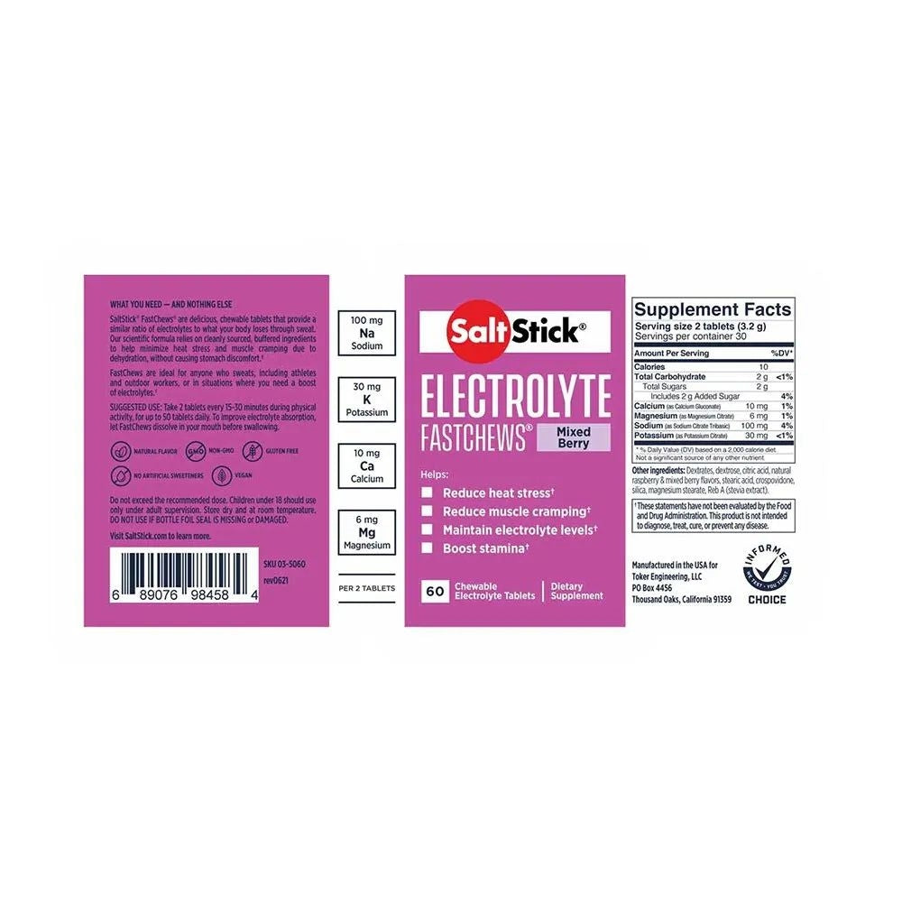 SaltStick Fastchews Coconut Ananas (60 tuggar)