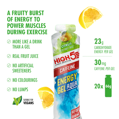 Energy gel High5 Energy Gel Aqua Caffeine Citrus 66 g