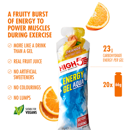 Energy gel High5 Energy Gel Aqua Orange 66 g