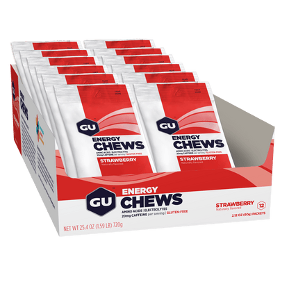 GU Energy Chews Strawberry Box