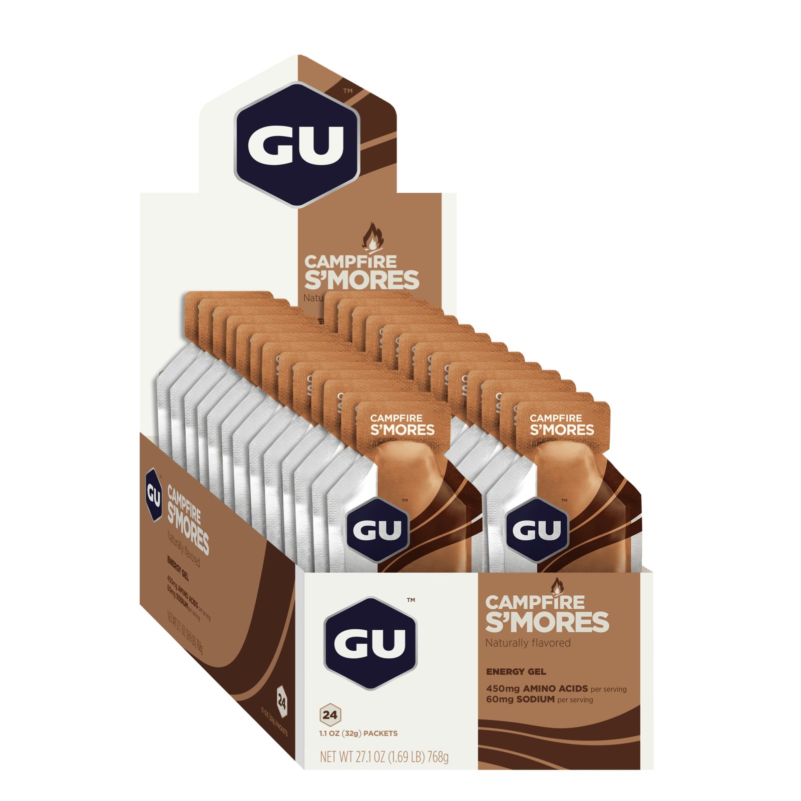GU Energy Energigel Campfire S'mores (24 x 32 g)