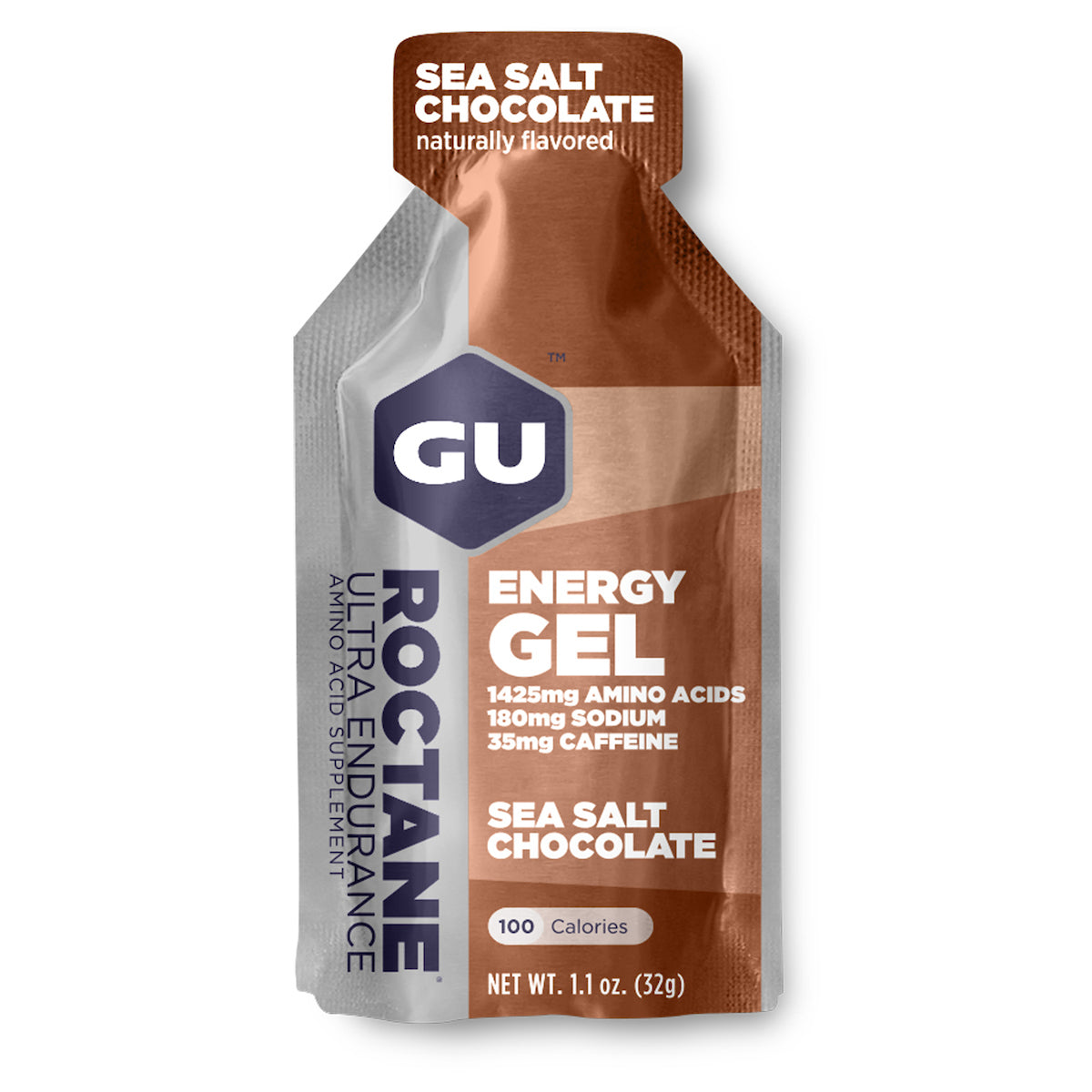 GU Energy energy gel Roctane Gel Sea Salt Chocolate | Energigel med koffein