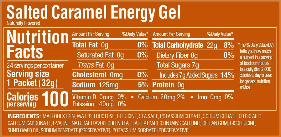 GU Energy energy gel Salted Caramel med koffein 32g