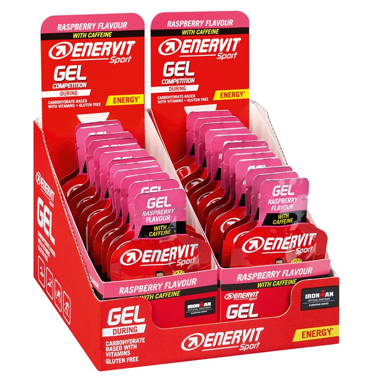 Energy Gel Enervit Sport Gel Raspberry med koffein 25ml